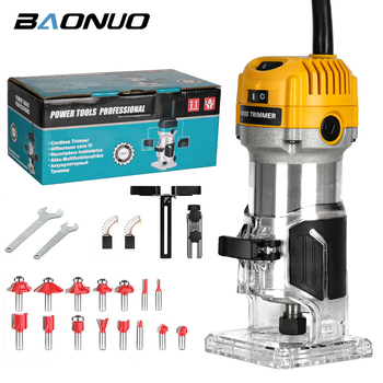 Moyi Μηχανή Διαμόρφωσης Ξύλου, 220V με Καλώδιο, Αυλακώσεις, Φρεζάρισμα και Χάραξη για Οικιακή Χρήση