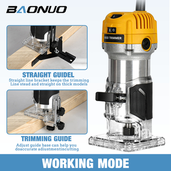 Moyi Μηχανή Διαμόρφωσης Ξύλου, 220V με Καλώδιο, Αυλακώσεις, Φρεζάρισμα και Χάραξη για Οικιακή Χρήση