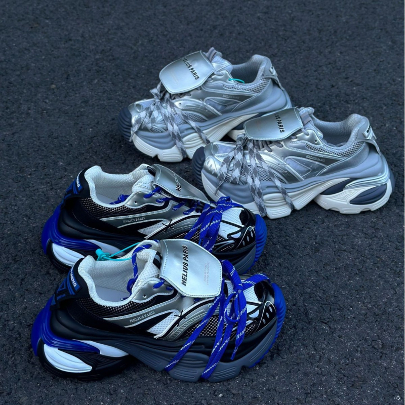 Muške tenisice tip Dad Shoes — prozračno unutarnje, gornji dio od Super fiber, gumena potplat, vezanje na vezice, niski gornji dio, visina peta 3–5 cm