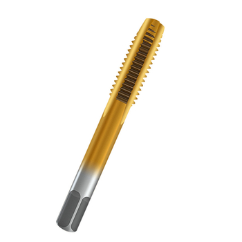 Tap pentru mașină, pas standard, flaut drept, oțel rapid 6542, placare cu titan