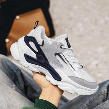 Pantofi sport unisex - respiranti, casual, partea superioară din piele sintetică, căptușire din plasă, talpă din cauciuc, înălțime medie, închidere cu șiret