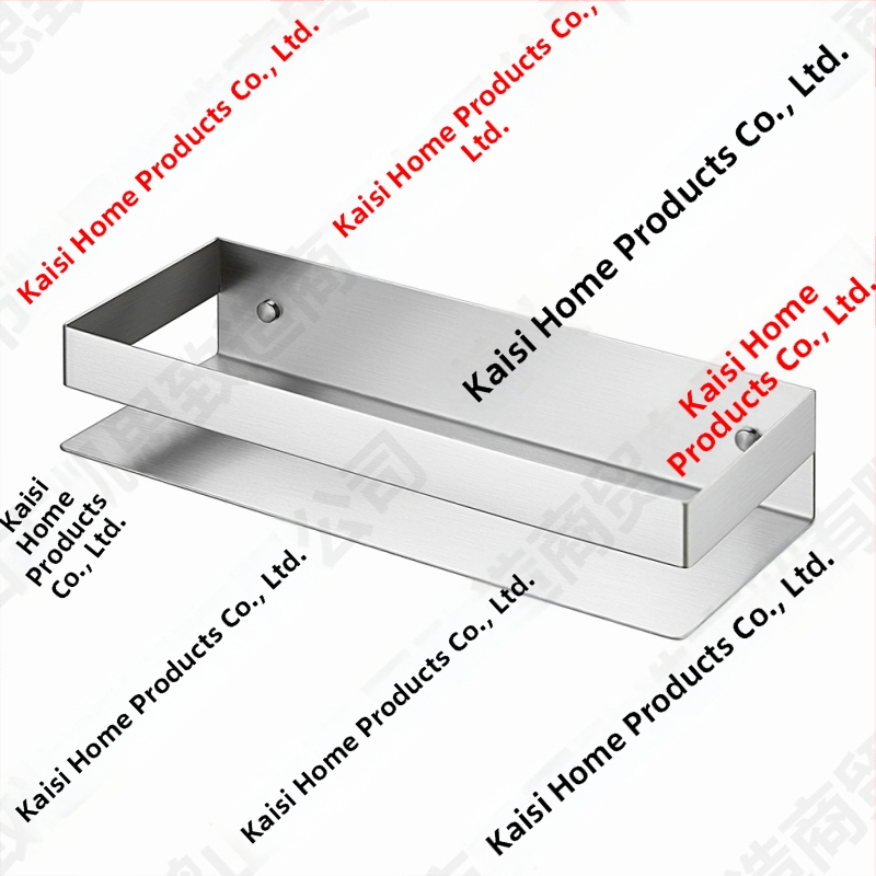 Čierny nerezový stojan na kúpeľňu a kuchyňu, moderný minimalistický policový systém, model BSC205, 1 polica