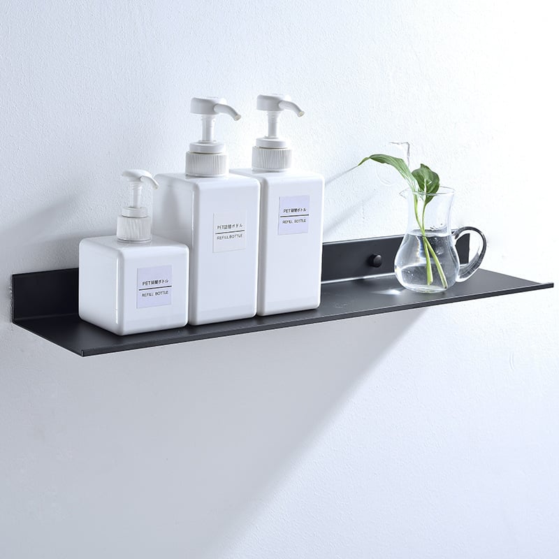 Polica za kupaonicu ispred ogledala, mat aluminijski spoj, 1 razina, nosivost 10 kg, moderni minimalistički stil