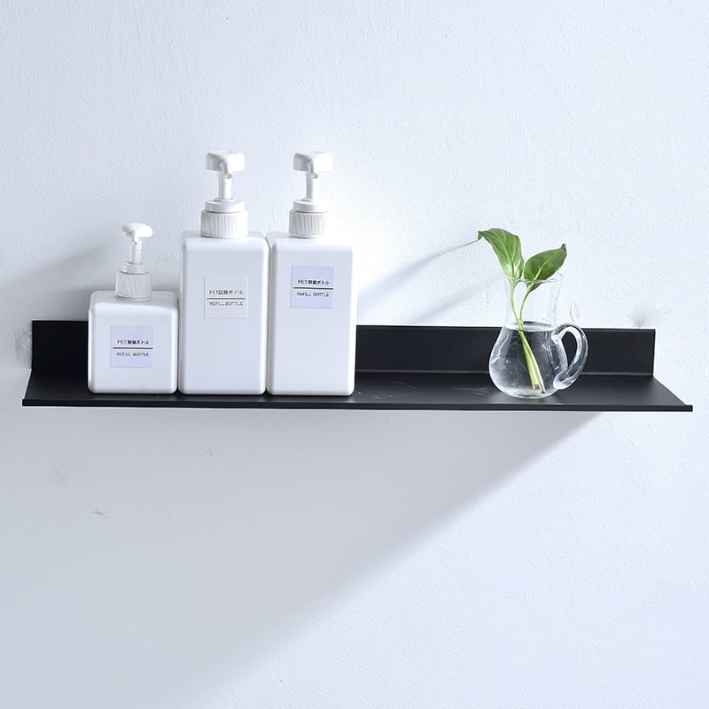 Polica za kupaonicu ispred ogledala, mat aluminijski spoj, 1 razina, nosivost 10 kg, moderni minimalistički stil