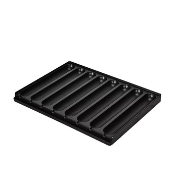 Ploča za kobasice s 8 cijevima, aluminijska, kvadratnog oblika, štancirana konstrukcija, višefunkcionalna, prijenosna, jednostavna za čišćenje