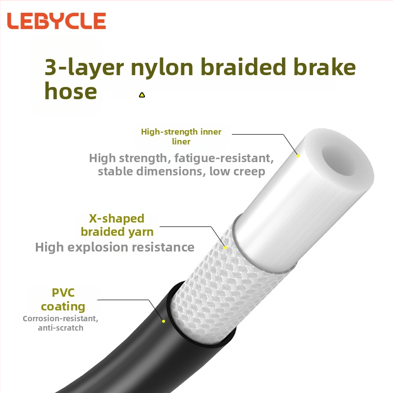 Horské bicykle hydraulická brzdová hadica 2.0×5.0mm LeBaike/LeBycle prispôsobiteľná súkromná značka