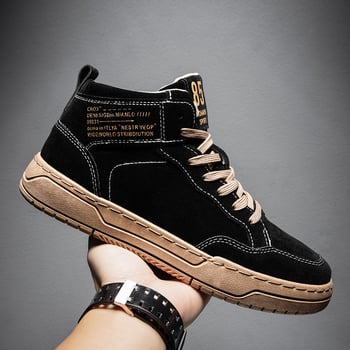 Pantofi board cu platformă, stil coreean, partea superioară din PU artificial, toc mic 1–3 cm, talpă din cauciuc, tălpi EVA