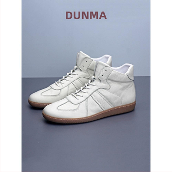 Adidași înalți unisex (Vârf pătrat, Exterior: Piele de vită prim strat, Interior: Piele de vită prim strat, Talpă: TPR)