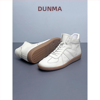 Adidași înalți unisex (Vârf pătrat, Exterior: Piele de vită prim strat, Interior: Piele de vită prim strat, Talpă: TPR)