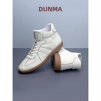 Adidași înalți unisex (Vârf pătrat, Exterior: Piele de vită prim strat, Interior: Piele de vită prim strat, Talpă: TPR)