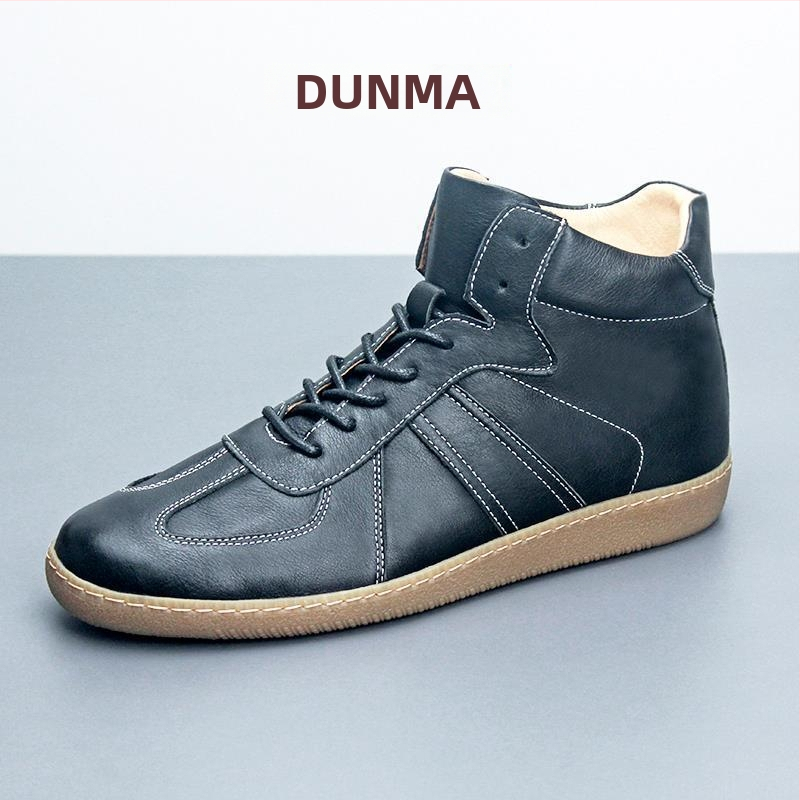 Adidași înalți unisex (Vârf pătrat, Exterior: Piele de vită prim strat, Interior: Piele de vită prim strat, Talpă: TPR)