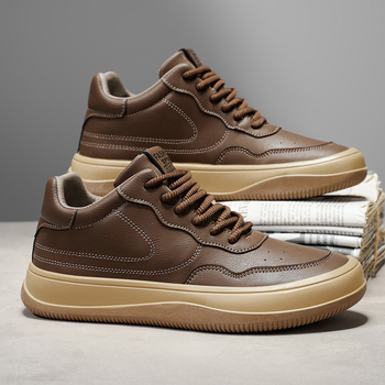 Adidași sport pentru bărbați cu vârf rotund, partea superioară din material mixt, închidere cu șireturi, branț EVA, talpă din cauciuc