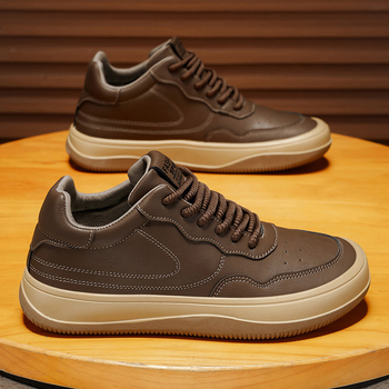 Adidași sport pentru bărbați cu vârf rotund, partea superioară din material mixt, închidere cu șireturi, branț EVA, talpă din cauciuc