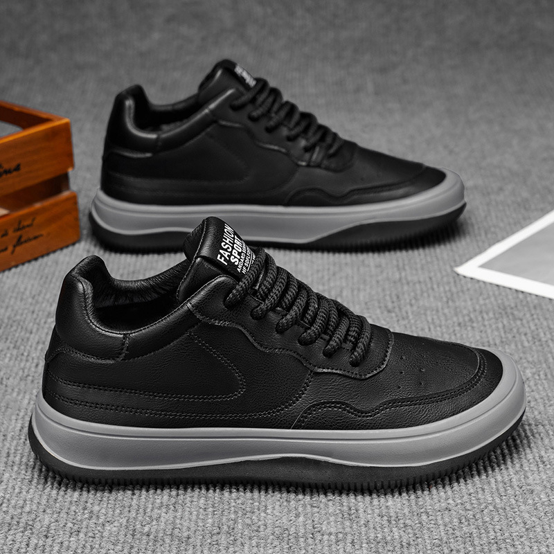 Adidași sport pentru bărbați cu vârf rotund, partea superioară din material mixt, închidere cu șireturi, branț EVA, talpă din cauciuc