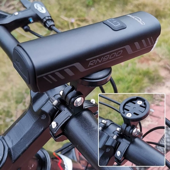 Držač računala za bicikl s GoPro kompatibilnošću i nosačem svjetla za bicikl (plastika, OEM)