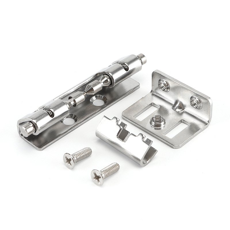 Skriveni teški pantevi za vrata razvodne kutije od 304 nehrđajućeg čelika, kromirani završni sloj.