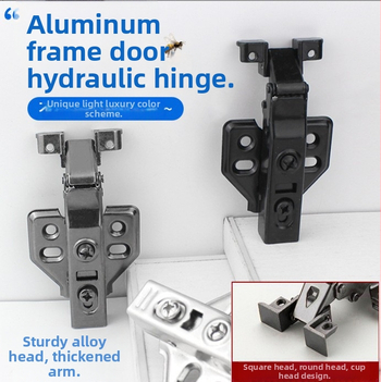 Golden aoding Šarnir za vrata s aluminijskim okvirom i amortizacijom, tijelo od hladno valjanog čelika, šifra proizvoda 001, pogodno za namještaj i kućna poboljšanja