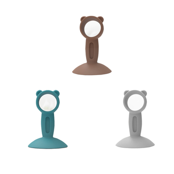 Bear opritor de ușă din silicon, montat pe perete, Snap-On, pentru baie