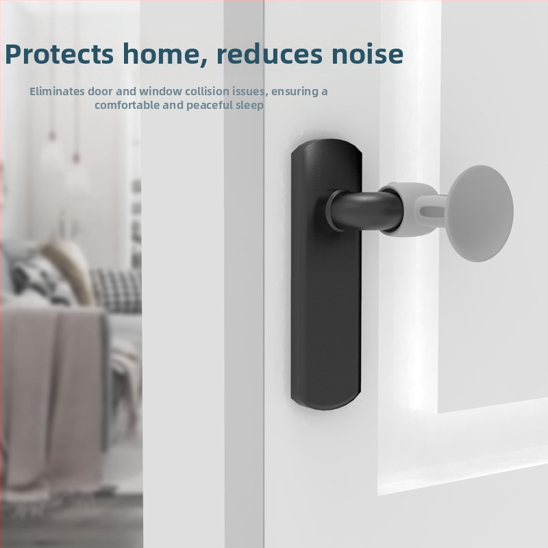 Bear opritor de ușă din silicon, montat pe perete, Snap-On, pentru baie