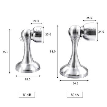 Qiangu 814 магнитен стопер за врати от неръждаема стомана, стенен монтаж, повърхност с четка, модерен дизайн