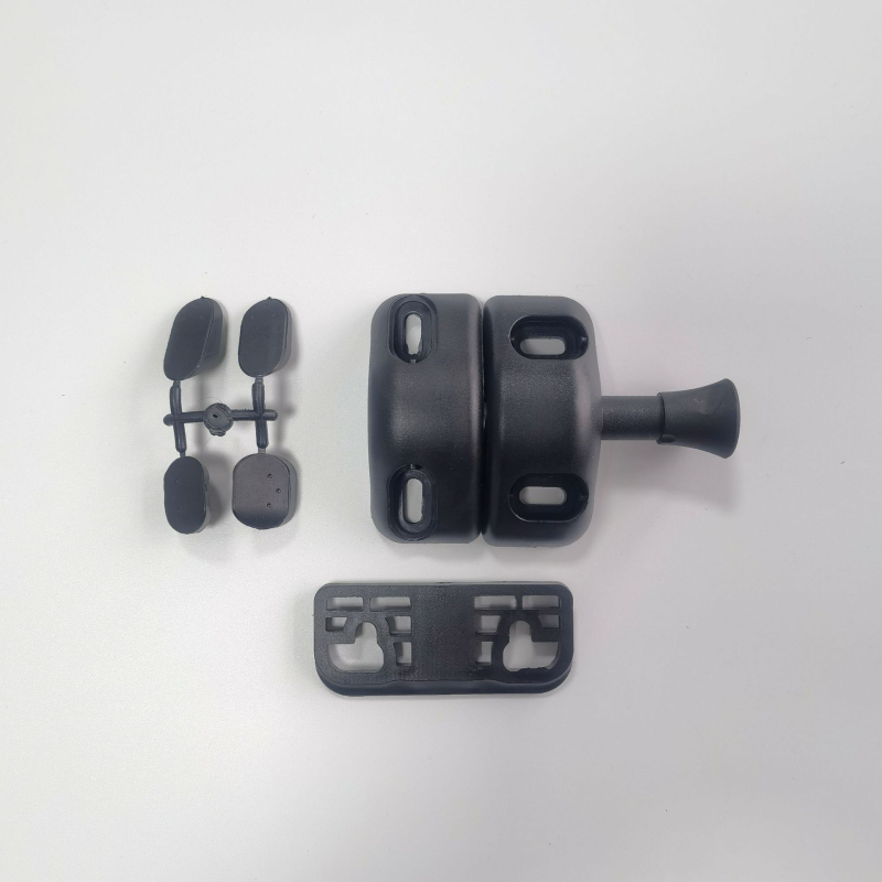 BH-CJ Nylon mágneses boltzár kapukhoz, kerítésekhez és kutyakerítésekhez — típus Butterfly latch, felület műanyag permetezés, stílus Modern egyszerűség