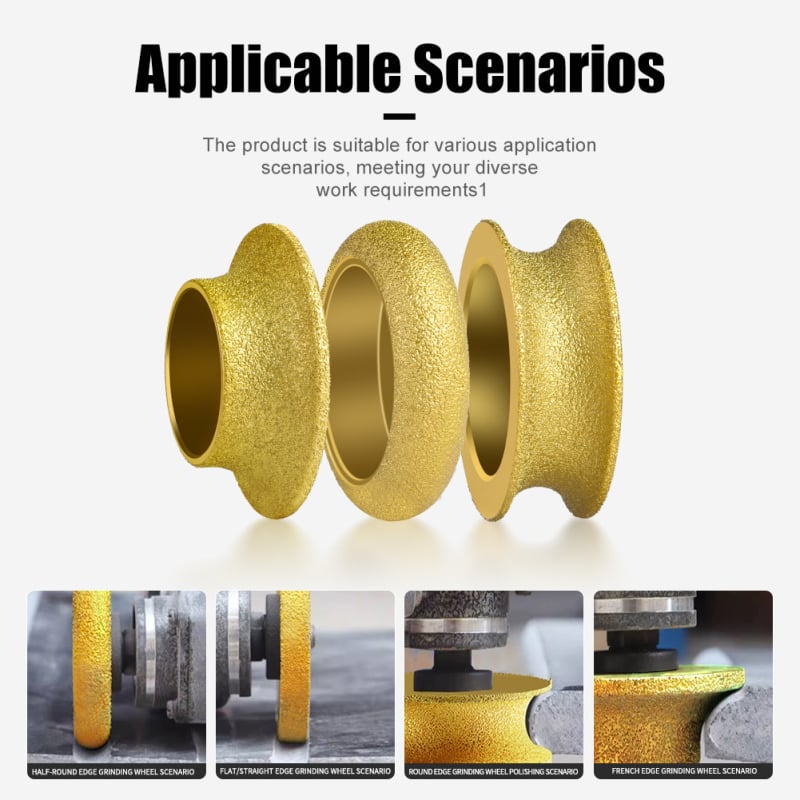 Диамантено шлифовъчно колело за камък – Brazed камък ръб обработка, кантиране на плочки и мрамор, кантиране на гранит, фасетиране