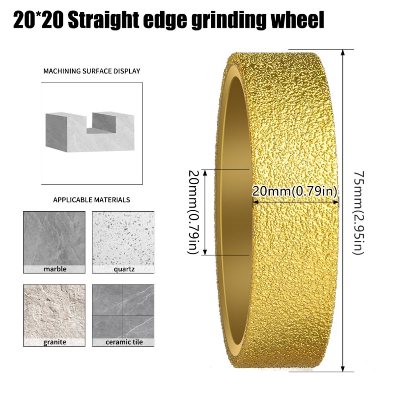 Диамантено шлифовъчно колело за камък – Brazed камък ръб обработка, кантиране на плочки и мрамор, кантиране на гранит, фасетиране