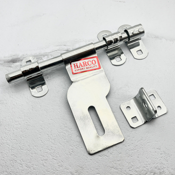 T-alakú retesz ajtózár rozsdamentes acélból, fényes felülettel, modern minimalista dizájn