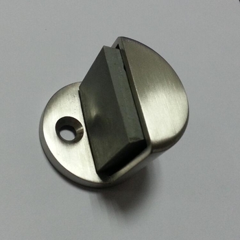 Ajtóstop BMD056 – kör, padlóra szerelt, 304 rozsdamentes acél, satén felület, kézi működtetés