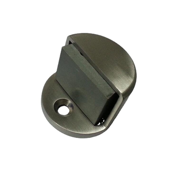 Ajtóstop BMD056 – kör, padlóra szerelt, 304 rozsdamentes acél, satén felület, kézi működtetés