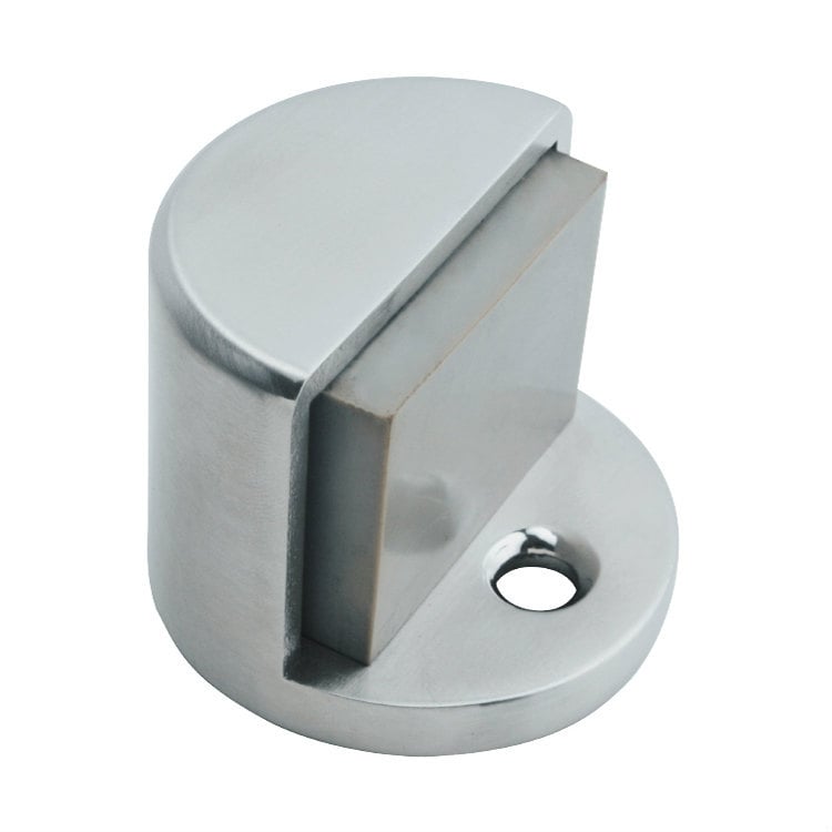 Ajtóstop BMD056 – kör, padlóra szerelt, 304 rozsdamentes acél, satén felület, kézi működtetés