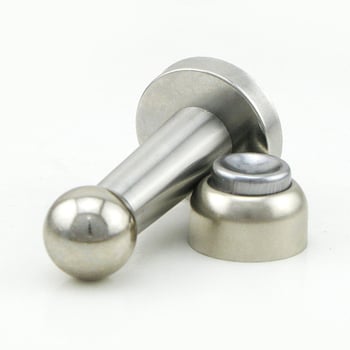 Mágneses ajtóütköző rozsdamentes acélból, falra szerelhető, polírozott felület, modell 205, Gu Rui