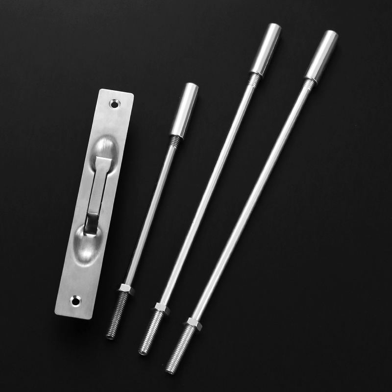 Rejtett ajtózár antiforgalom — Heaven and Earth Bolt, Type A zár, Rozsdamentes acél, felület drótos húzással