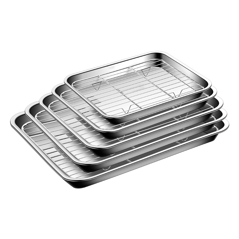 Jue Shi rozsdamentes acél négyszögletes BBQ tál, 265 g, származás Jieyang