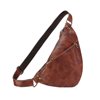 Férfi mellkas táska bőrből, valódi bőr, felső réteg borjúbőr, kopásálló, DUJIANG