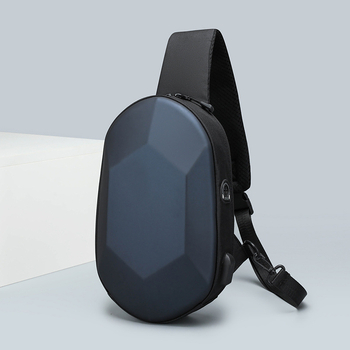 Férfi poliedrális mellkas táska kereszttalppal, corduroy anyagból, üzleti útokra