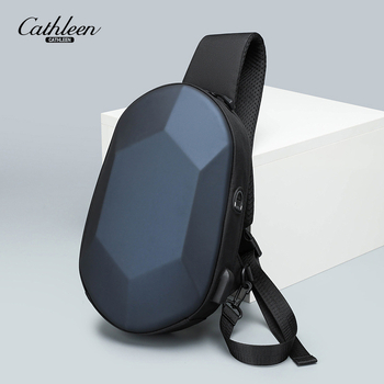 Férfi poliedrális mellkas táska kereszttalppal, corduroy anyagból, üzleti útokra