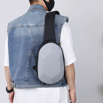 Férfi poliedrális mellkas táska kereszttalppal, corduroy anyagból, üzleti útokra