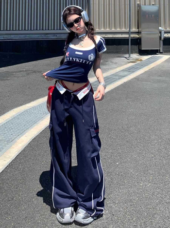 Női Chenille- és Spandex anyagú két részes alkalmi kosztüm, casual stílus, tavasz 2025