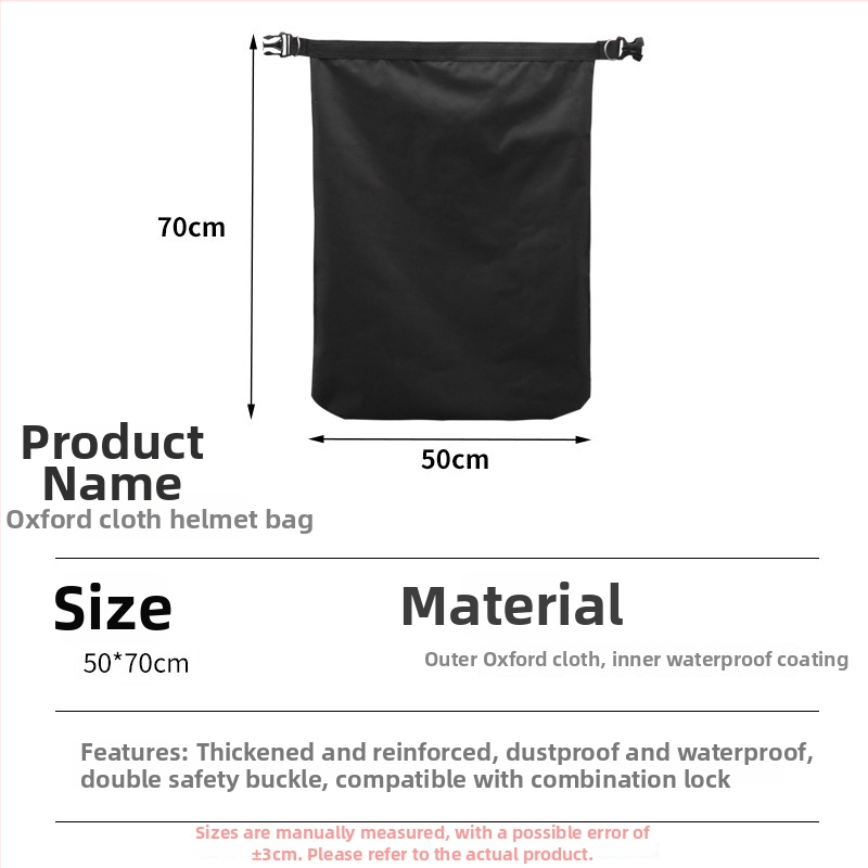 Taška na prilbu na bicykel, Oxford látka, vodeodolná a prachotesná, kapacita 4 (Model: Oxford Fabric Helmet Bag)