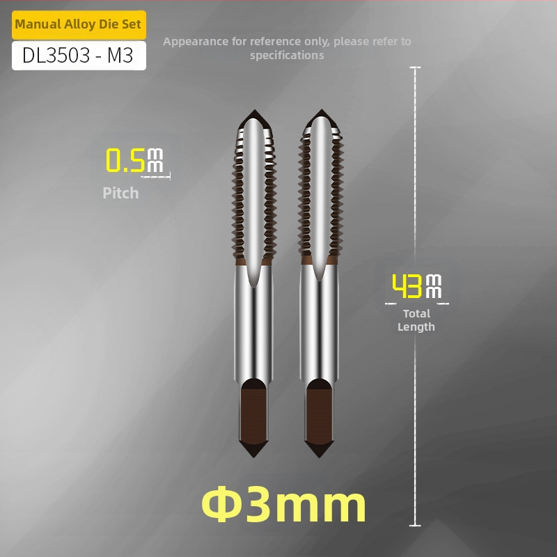Effective Metrický set tap a die, ručný závitovací nástroj, ručný kľúč na tap