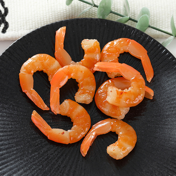 Ключодържател с форма на скарид, реалистичен PVC модел хранителна играчка, висулка за чанта, без сглобяване, 7–14 години