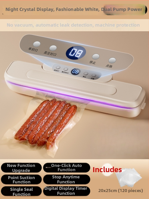 Luyao vákuový baliaci stroj pre potravinové vrecká — Luyao, domáce použitie, vákuové balenie pre čerstvosť