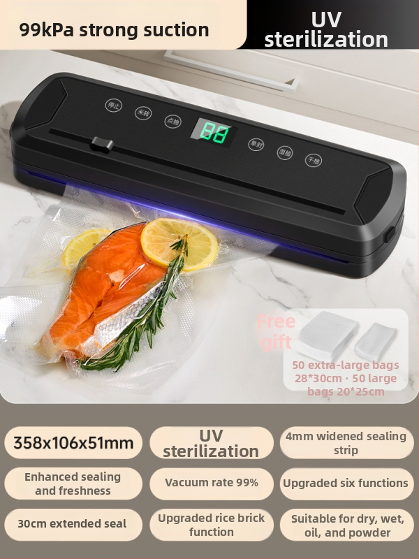 Luyao vákuový baliaci stroj pre potravinové vrecká — Luyao, domáce použitie, vákuové balenie pre čerstvosť