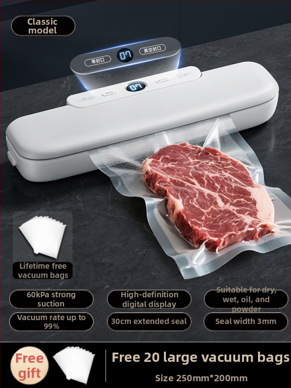 Luyao vákuový baliaci stroj pre potravinové vrecká — Luyao, domáce použitie, vákuové balenie pre čerstvosť