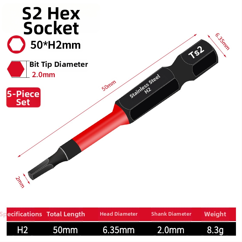 Set elektrických skrutkovačov s hex hlavou, magnetický, S2 zliatina nástrojovej ocele, Holy Platinum Lion