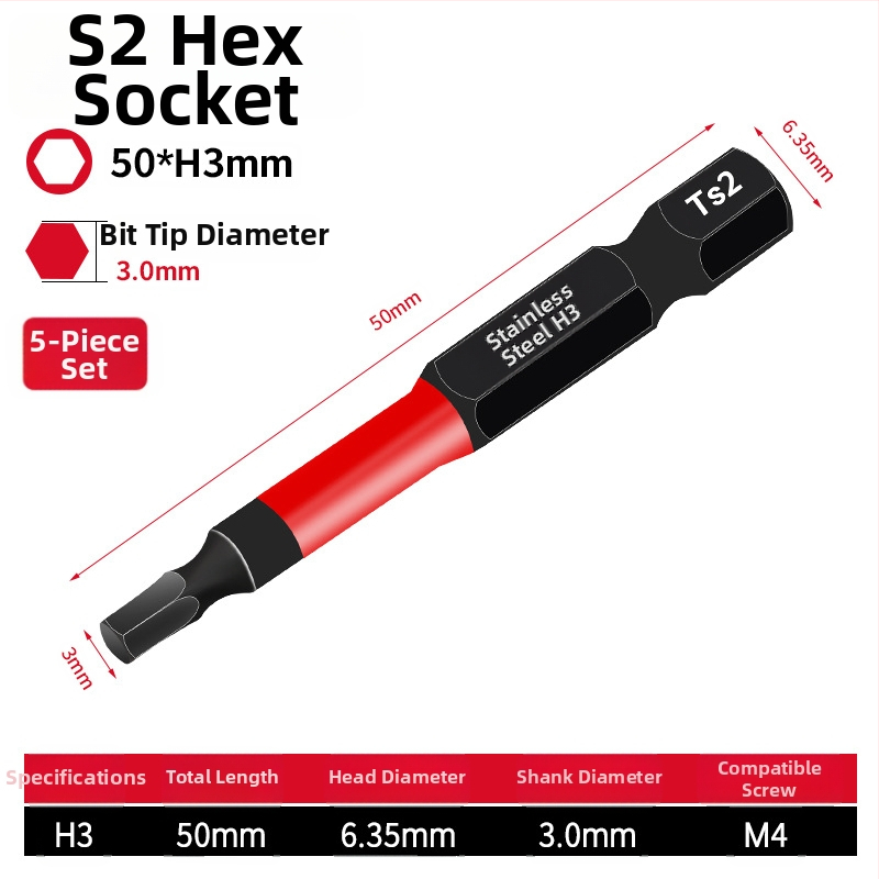 Set elektrických skrutkovačov s hex hlavou, magnetický, S2 zliatina nástrojovej ocele, Holy Platinum Lion