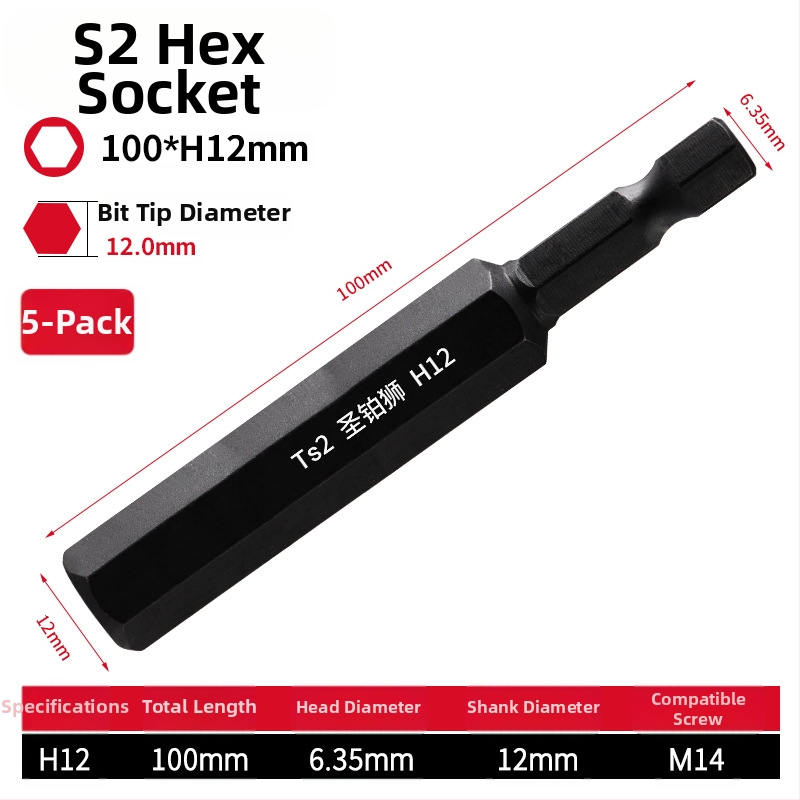 Set elektrických skrutkovačov s hex hlavou, magnetický, S2 zliatina nástrojovej ocele, Holy Platinum Lion