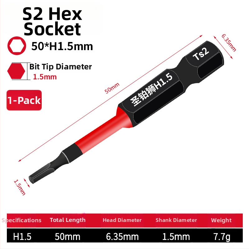 Set elektrických skrutkovačov s hex hlavou, magnetický, S2 zliatina nástrojovej ocele, Holy Platinum Lion