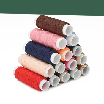 Kutija za šivanje s poliesterom pređom za denim, paket od 10 rola (~50 m), prilagodljivi set za ručno šivanje